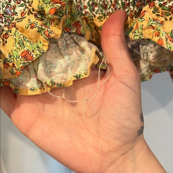 Zara Multicolor Floral Off-Shoulder Blouse - Picture 4 of 7